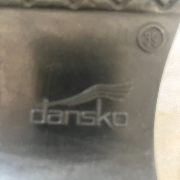 Dansko Clogs Womens 8.5 - 9 Metallic Black Gray Leather Slip On Nurse Shoes EU39 - Picture 8 of 10